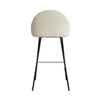 Misty - Set of 2 Bar Chairs in White Bouclette Fabric