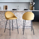 Set of 2 Misty Bar Stools - Yellow