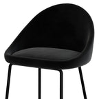Misty - Lot De 2 Chaises Pour Îlot Central En Velours Noir