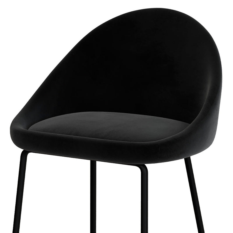 Set of 2 Misty Bar Stools - Black