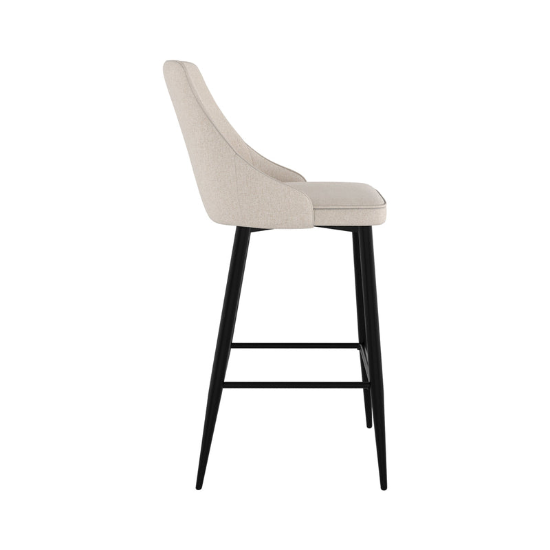 Set of 2 Pipo Bar Stools - Beige