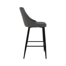 Chaise de bar Pipo en tissu gris foncé 66,5 cm (lot de 2)
