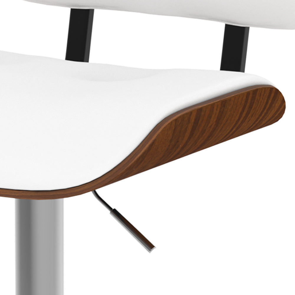 Melchior - Chaise De Bar Réglable En Pu Blanc