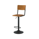 Chaise de bar Clem en bois foncé réglable 60/80 cm (lot de 2)