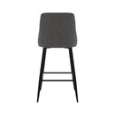 Chaise de bar Pipo en tissu gris foncé 66,5 cm (lot de 2)