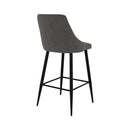 Chaise de bar Pipo en tissu gris foncé 66,5 cm (lot de 2)