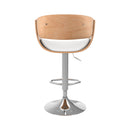Chaise de bar Adelmar blanche 62,5/83,5 cm