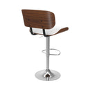 Chaise de bar Melchior blanche 65/86 cm
