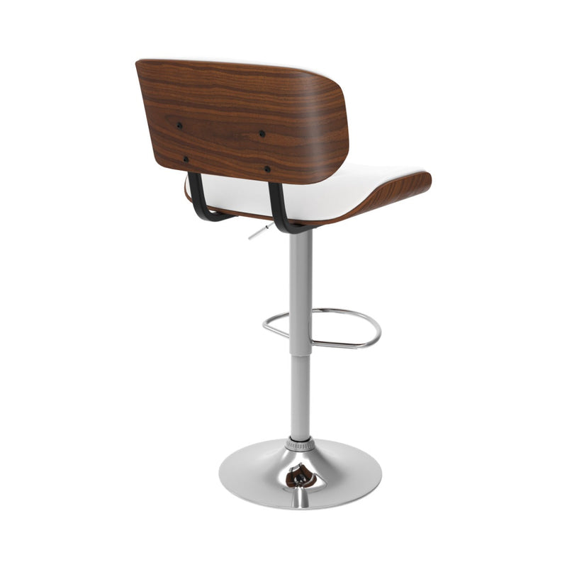 Chaise de bar Melchior blanche 65/86 cm