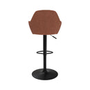 Chaise de bar Adam effet laine bouclette rouge brique 63/83 cm (lot de 2)