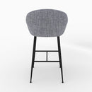 Chaise de bar Socky en tissu gris chiné 76 cm