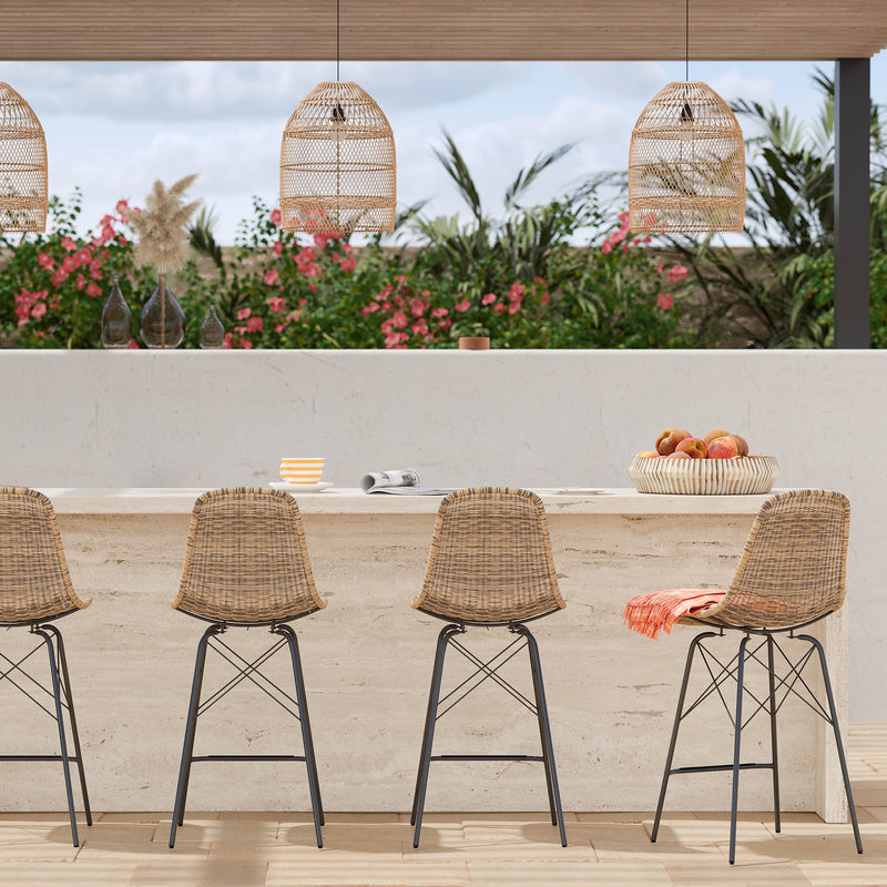 Set of 2 Tiptur Bar Stools - Brown