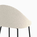 Chaise pour îlot central Misty effet laine bouclette blanche 65 cm