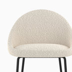 Misty - White Bouclette Wool Effect Central Island Chair