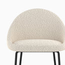 Chaise pour îlot central Misty effet laine bouclette blanche 65 cm