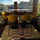 Chaise de bar Karl en velours jaune moutarde 66 cm (lot de 2)