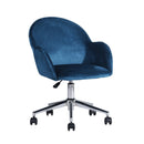 Chaise De Bureau À Roulettes Avec Accoudoirs - Chiozza - Bleu