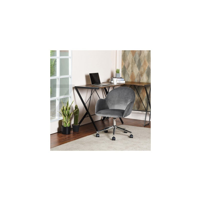 Chaise De Bureau À Roulettes Avec Accoudoirs - Chiozza - Gris Clair