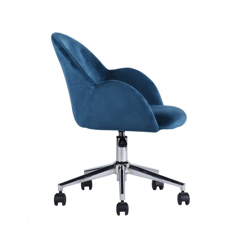 Chaise De Bureau À Roulettes Avec Accoudoirs - Chiozza - Bleu