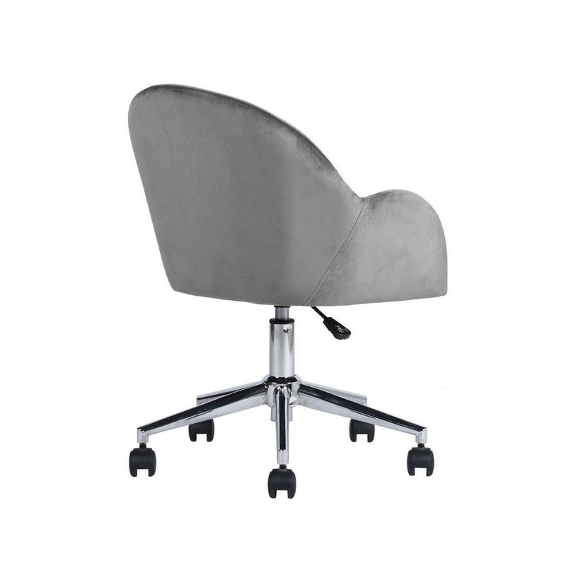 Chaise De Bureau À Roulettes Avec Accoudoirs - Chiozza - Gris Clair