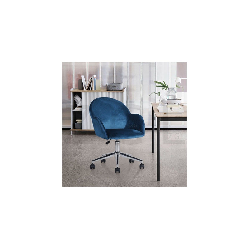 Chaise De Bureau À Roulettes Avec Accoudoirs - Chiozza - Bleu