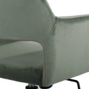 Chaise De Bureau En Velours Ajustable - Ross - Vert