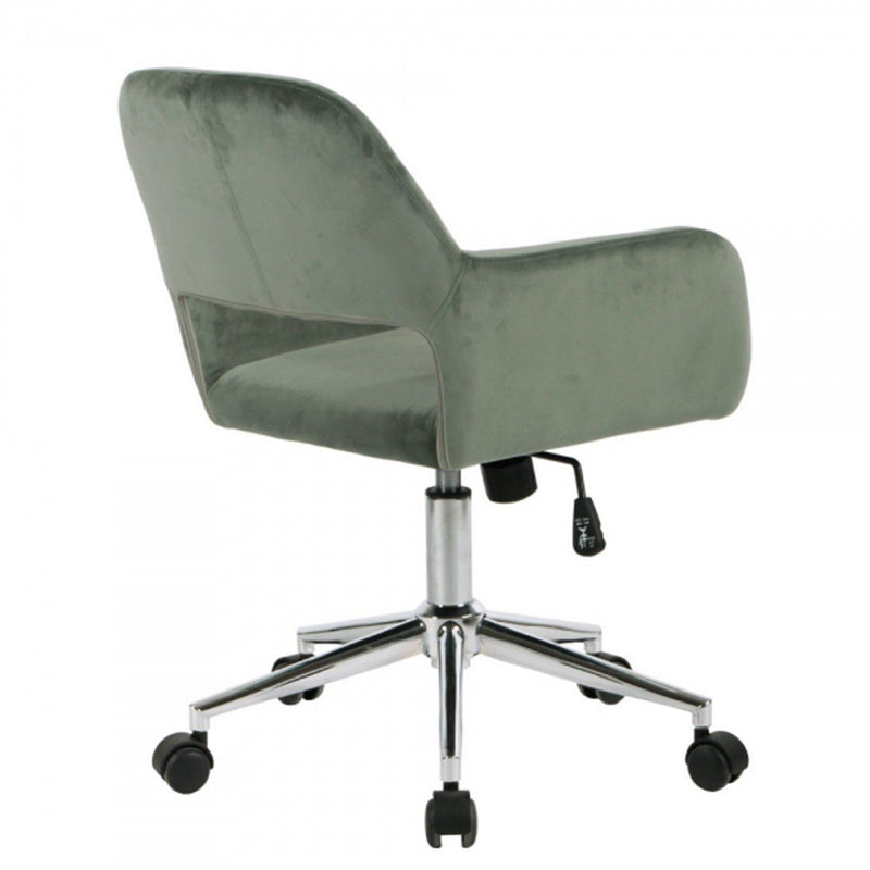 Chaise De Bureau En Velours Ajustable - Ross - Vert