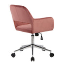 Chaise De Bureau En Velours Ajustable - Ross - Rose