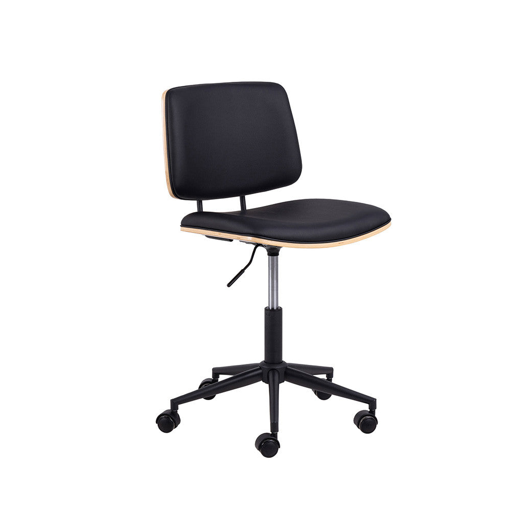 Lycorea - Office Chair - Faux Leather - Black