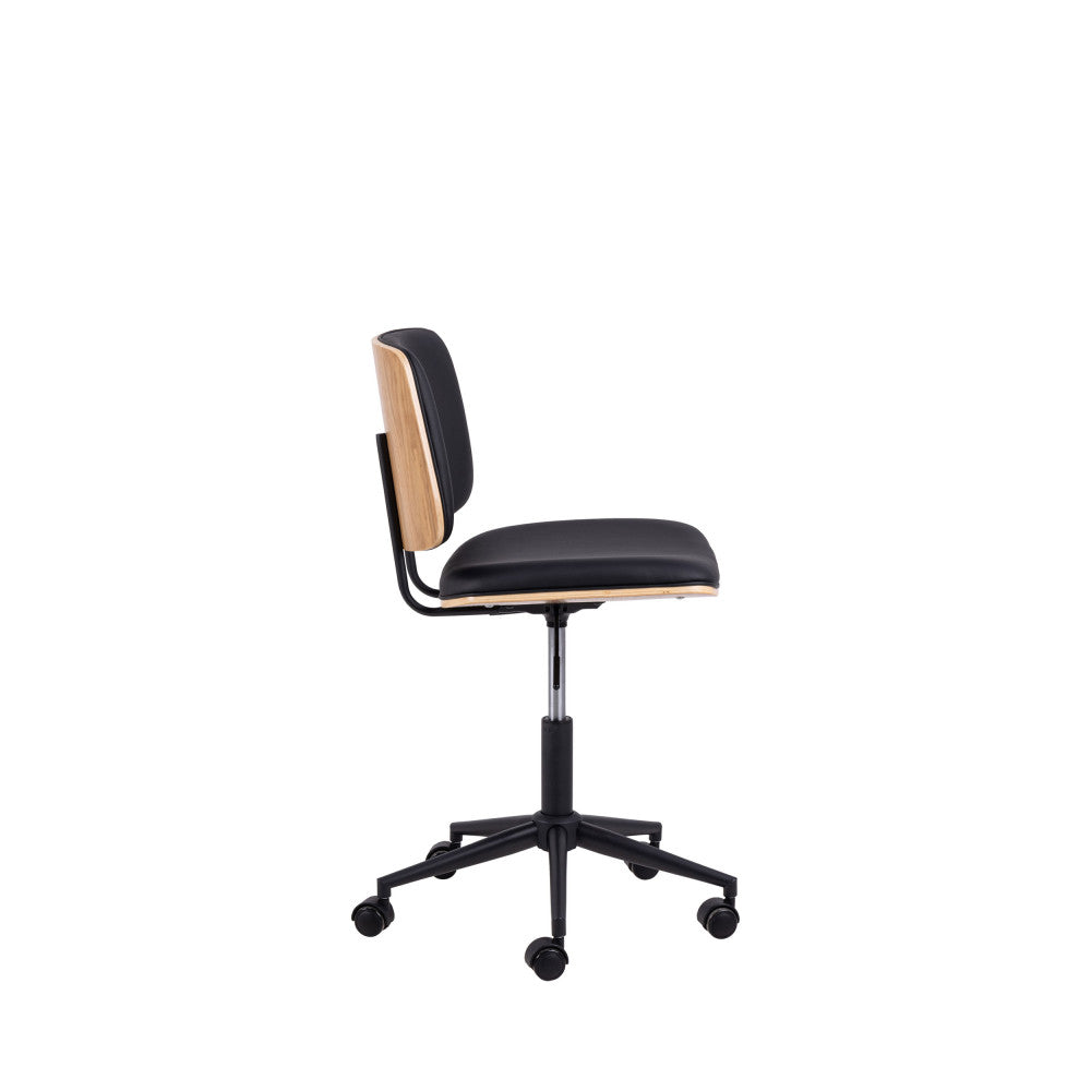 Lycorea - Office Chair - Faux Leather - Black