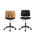 Lycorea - Office Chair - Faux Leather - Black