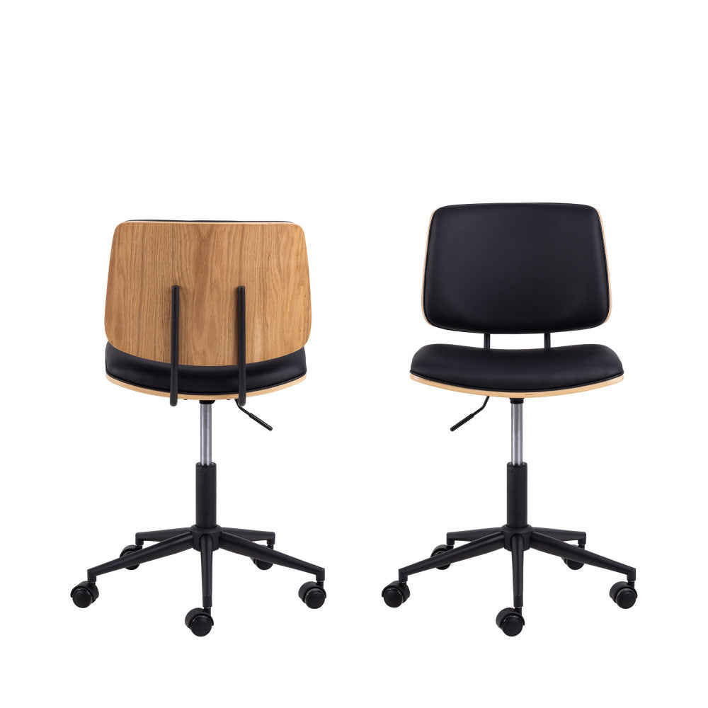 Lycorea - Office Chair - Faux Leather - Black