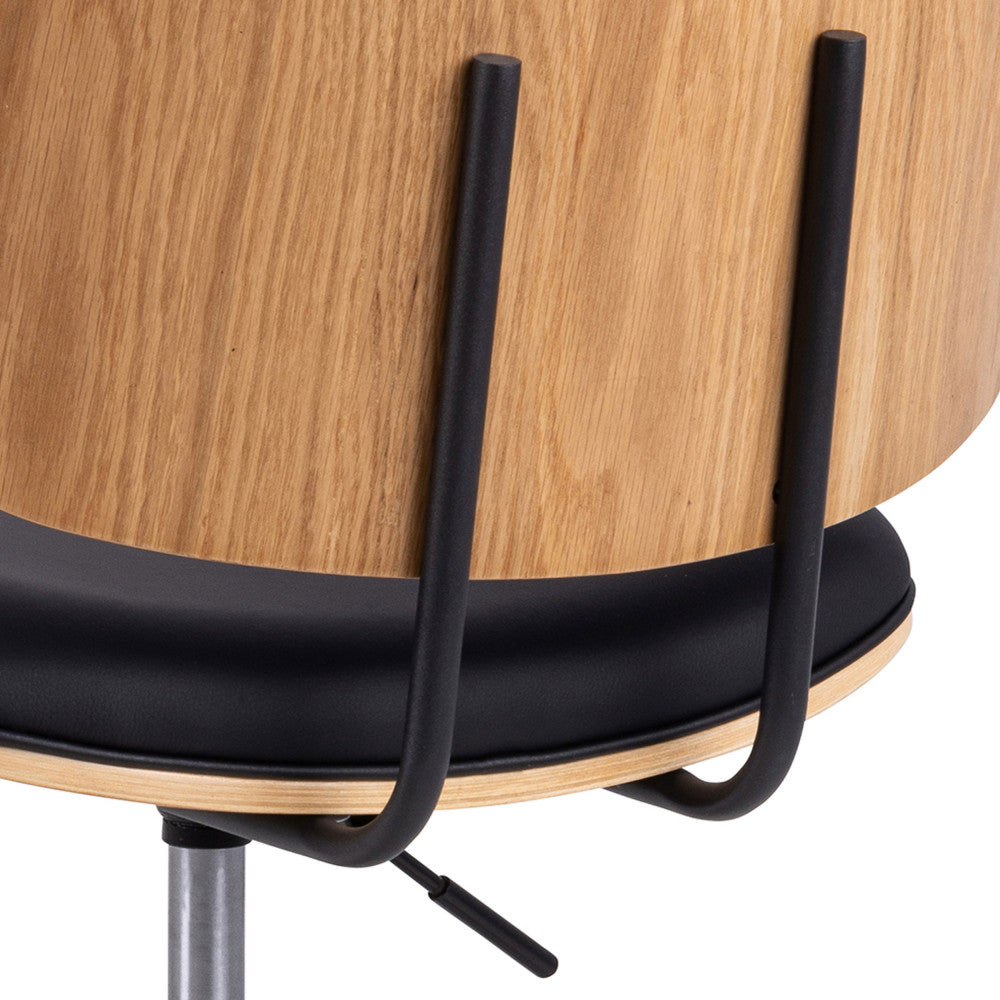 Lycorea - Office Chair - Faux Leather - Black