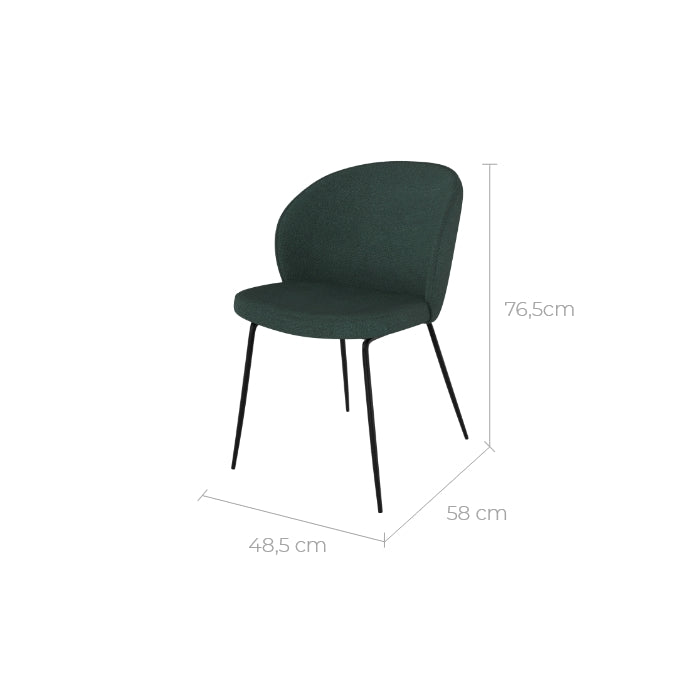 Set of 2 Groom Chairs - Green