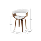 Piada - Chaise En Cuir Synthétique Blanc