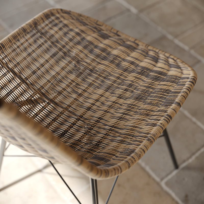 chaise en resine tressee naturelle lot de 2