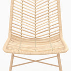 Tamara - Lot De 2 Chaises En Rotin Naturel Et Pieds Beiges
