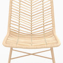 Chaise Tamara en rotin naturel pieds beiges (lot de 2)