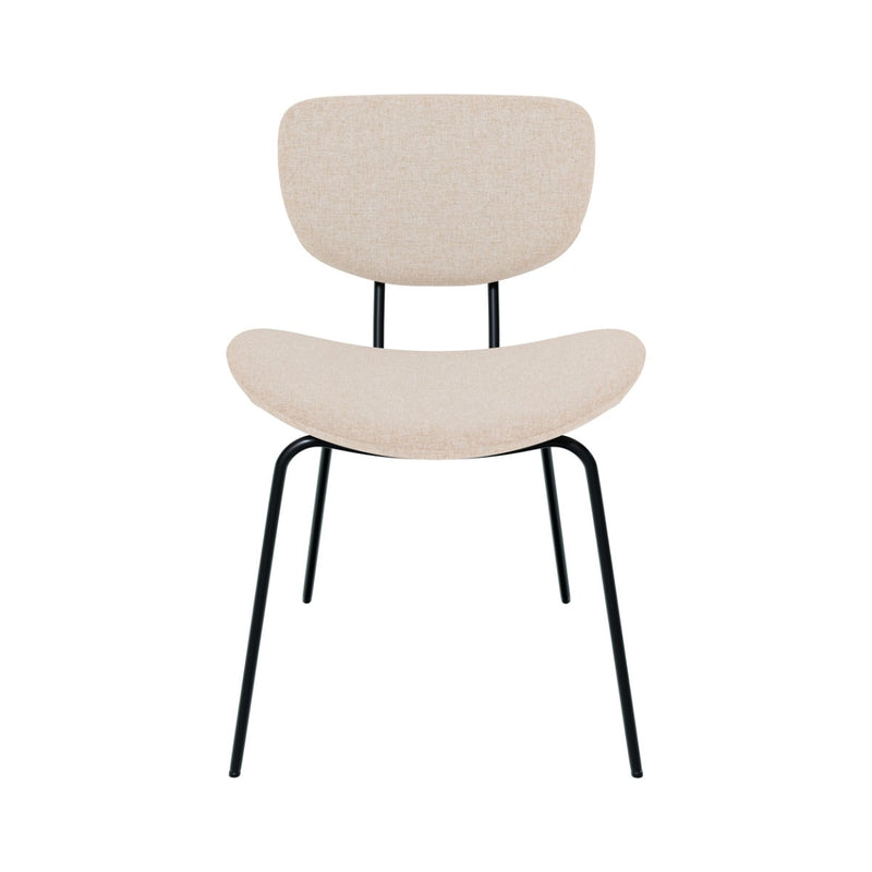 chaise en tissu beige et pieds en m_tal noir verger_1