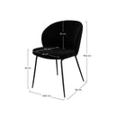 Set of 2 Groom Chairs - Black