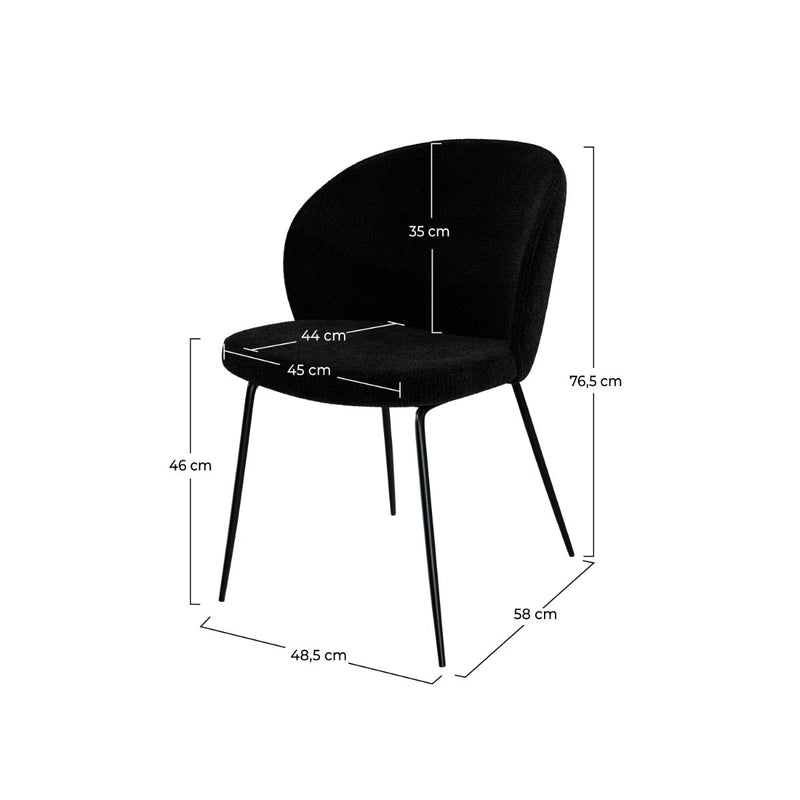 Set of 2 Groom Chairs - Black