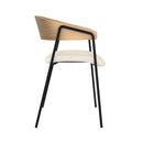 Chaise Esmée en tissu bouclé blanc (lot de 2)