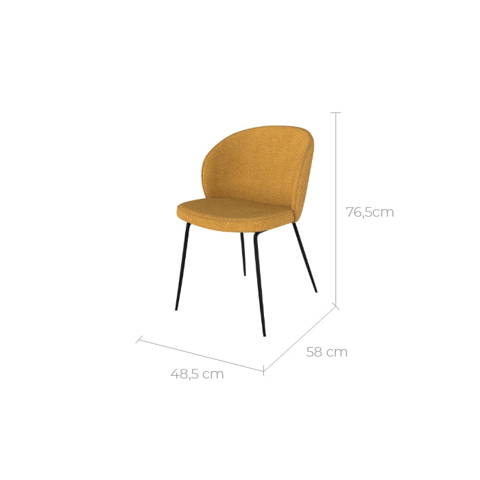 Set of 2 Groom Chairs - Yellow