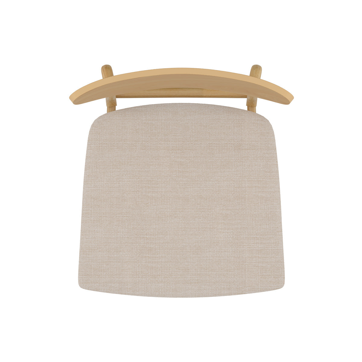 Lana - Set of 2 Chairs in Beige Fabric and Light Wood