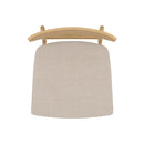 Chaise Lana en tissu beige et bois clair (lot de 2)