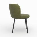 Chaise Aby en tissu vert chiné