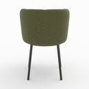 Chaise Aby en tissu vert chiné