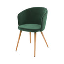Chaise Chiara en velours vert (lot de 2)