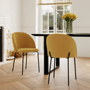 Chaise Karl en velours jaune moutarde (lot de 2)