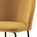 Chaise Karl en velours jaune moutarde (lot de 2)